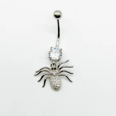 Пірсінг срібний з фіанітами