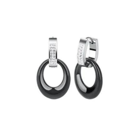 Срібні сережки зі вставкою фіаніт/кераміка