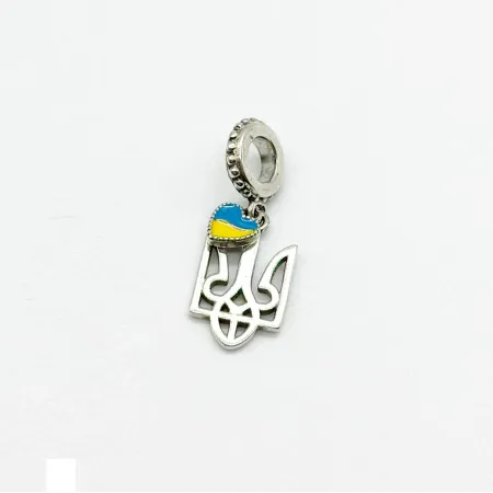 Серебряный шарм со вставкой эмаль