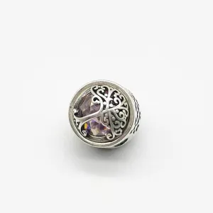 Срібний шарм 'Сім`я там, де любов' зі вставкою фіаніт