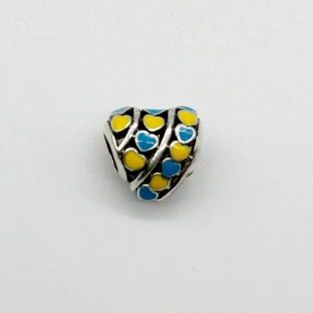 Срібний шарм зі вставкою емаль