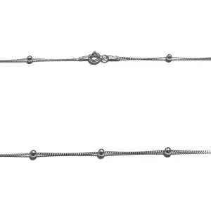 Срібний ланцюжок гурмет з кульками