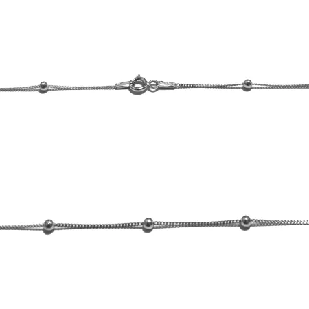 Срібний ланцюжок гурмет з кульками