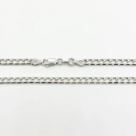 Срібний ланцюжок, гурмет (панцир) квадратний (828Р)