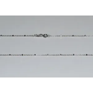 Срібний ланцюг, плетіння Якір з кубіками