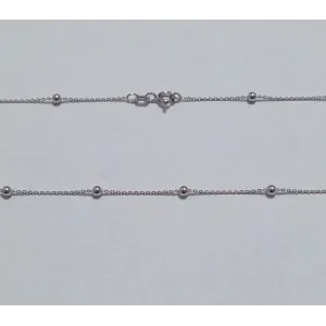 Срібний ланцюжок, плетіння Якір з кульками