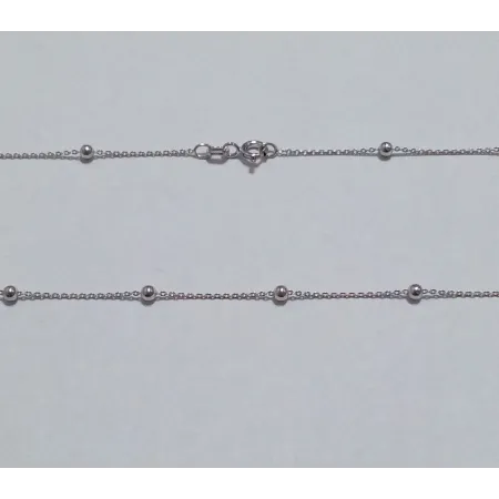 Срібний ланцюжок, плетіння Якір з кульками