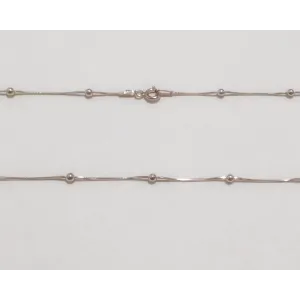 Срібний ланцюжок, плетіння Снейк з кульками