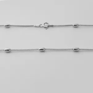 Срібний ланцюжок, плетіння Гурмет (Панцир) з діжечками