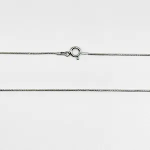 Срібний ланцюжок, плетіння Снейк круглий