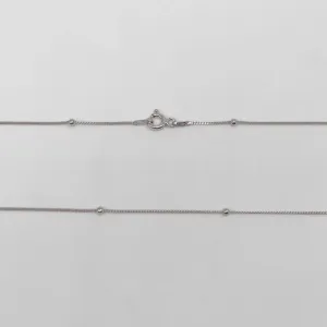 Срібний ланцюжок, плетіння Гурмет з намистинами