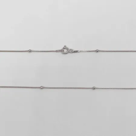 Срібний ланцюжок, плетіння Гурмет з намистинами