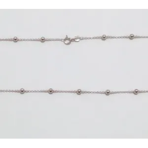 Срібний ланцюжок, плетіння Якір з кульками