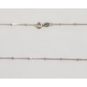 Срібний ланцюжок, плетіння Якір з кульками