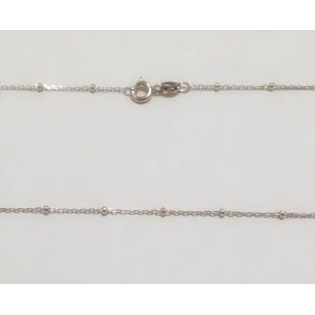 Срібний ланцюжок, плетіння Якір з кульками