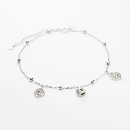 Срібний браслет замочки