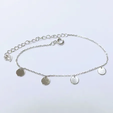 Серебряный браслет с монетками