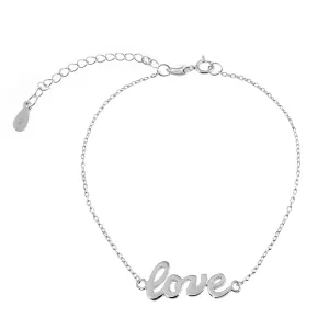 Серебряный браслет Love