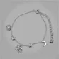 Серебряный браслет фианит близнецы