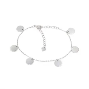 Серебряный браслет на руку Монетки