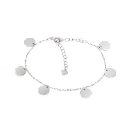 Срібний браслет на руку Монетки