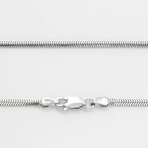 Срібний ланцюжок снейк плаский
