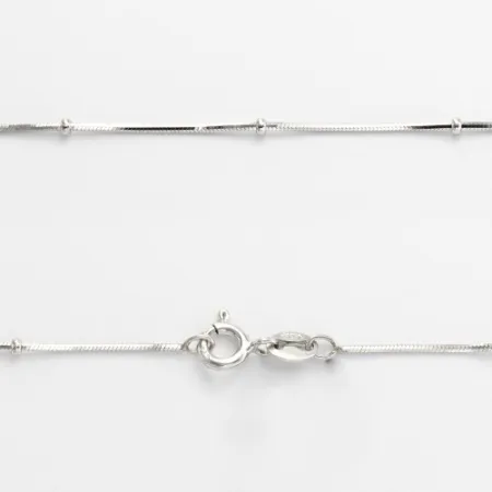 Серебряная цепочка снейк с шариками