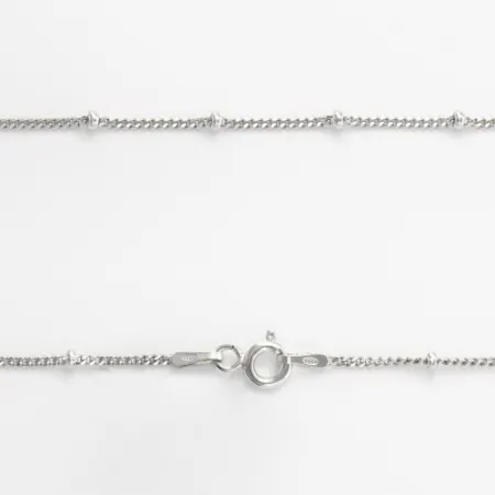 Срібний ланцюжок гурмет з намистинами