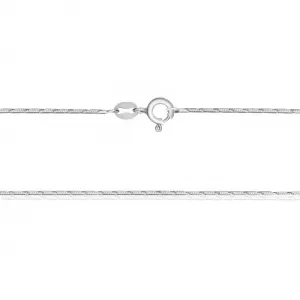 Срібний ланцюжок снейк круглий з насічкою