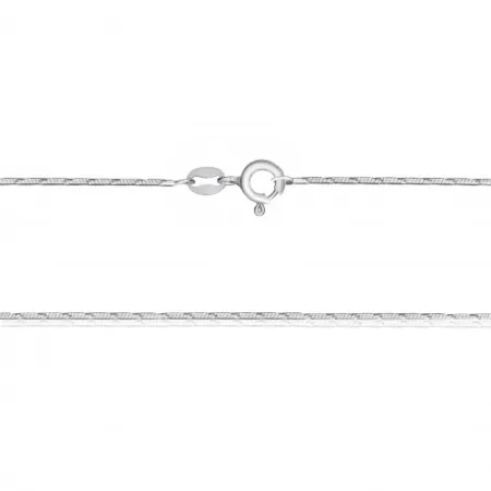 Срібний ланцюжок снейк круглий з насічкою