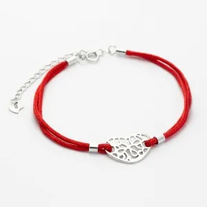 Срібний браслет серце