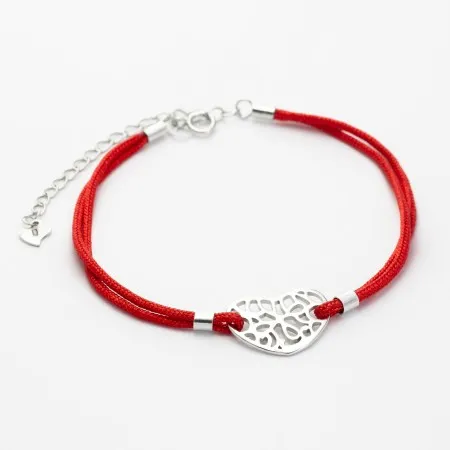 Срібний браслет серце