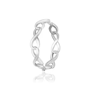 Срібна каблучка родована нескінченність