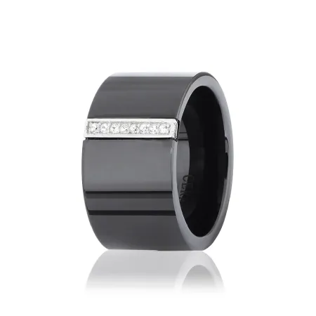 Срібна каблучка зі вставкою фіаніт/кераміка