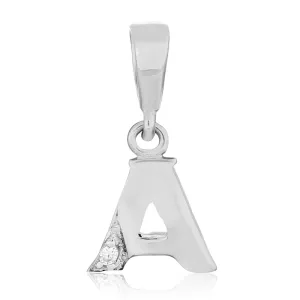 Серебряная подвеска буква А