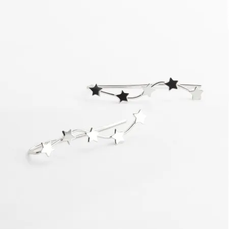 Серебряные серьги Звезды