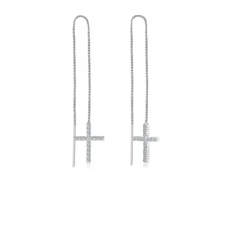 Срібні сережки протяжки подовжені