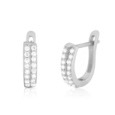 Срібні сережки з англійською застібкою доріжки