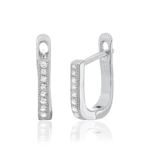 Серебряные серьги с фианитами