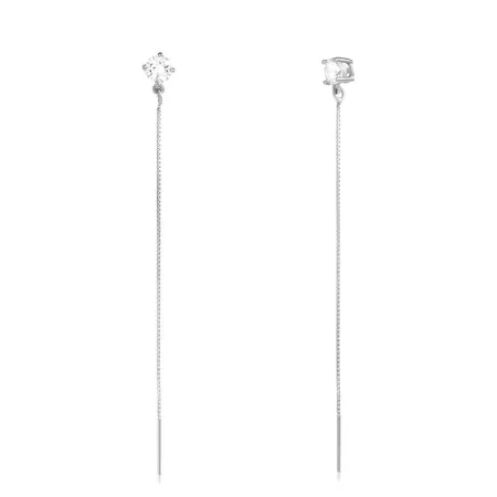 Срібні сережки протяжки мінімалістичні