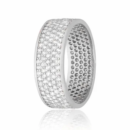 Срібна каблучка з фіанітами