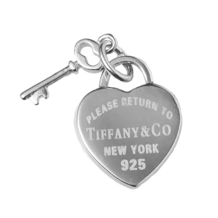 Срібна підвіска серце з ключиком