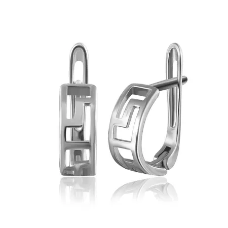 Срібні сережки класичні без вставок