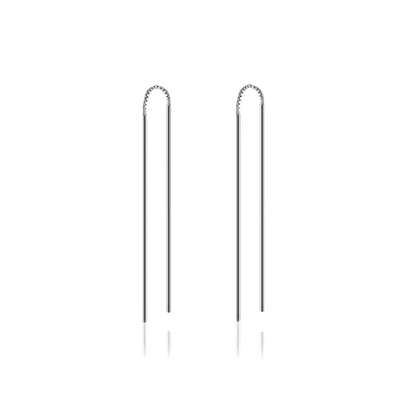 Срібні сережки родовані протяжки Мінімалізм