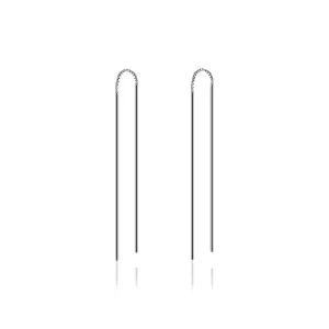 Срібні сережки протяжки геометрія