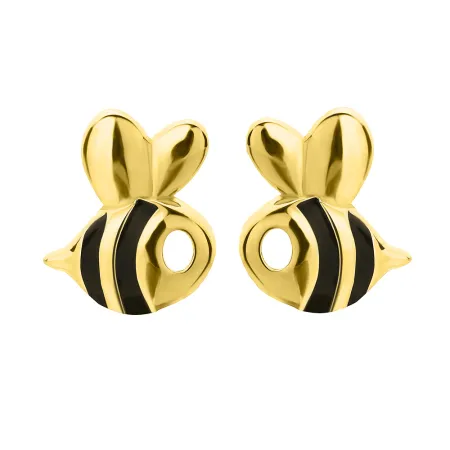 Серебряные серьги с позолотой и эмалью