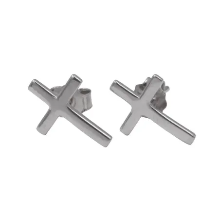 Серебряные серьги пусеты кресты