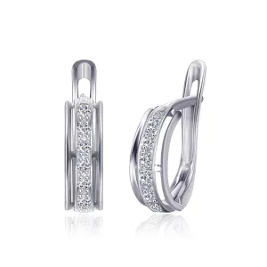 Серебряные серьги классические с английской застежкой дорожки