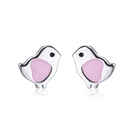 Серебряные серьги с эмалью