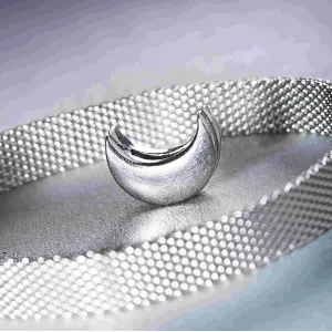 Срібна намистина-шарм з родієм